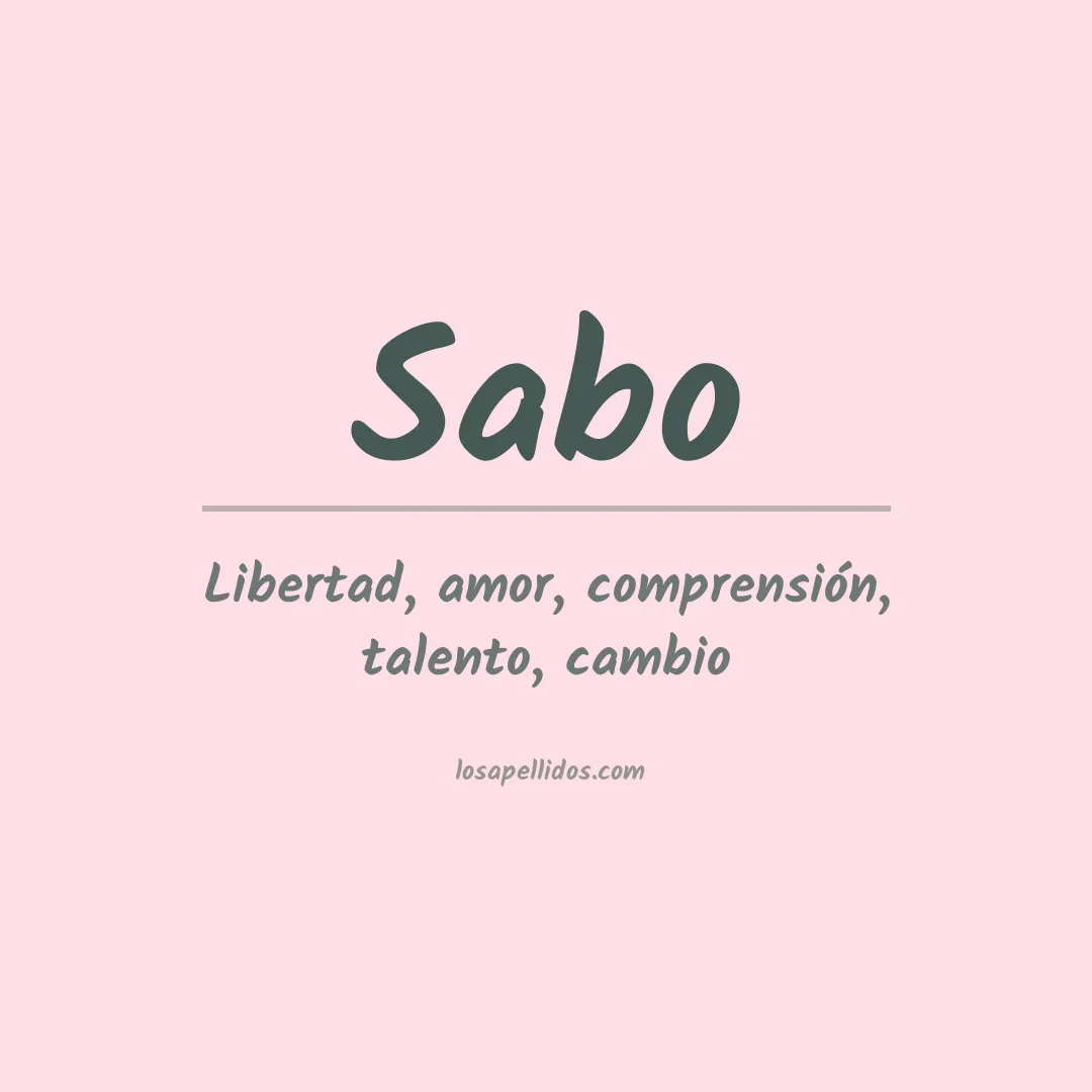 Significado del Apellido Sabo