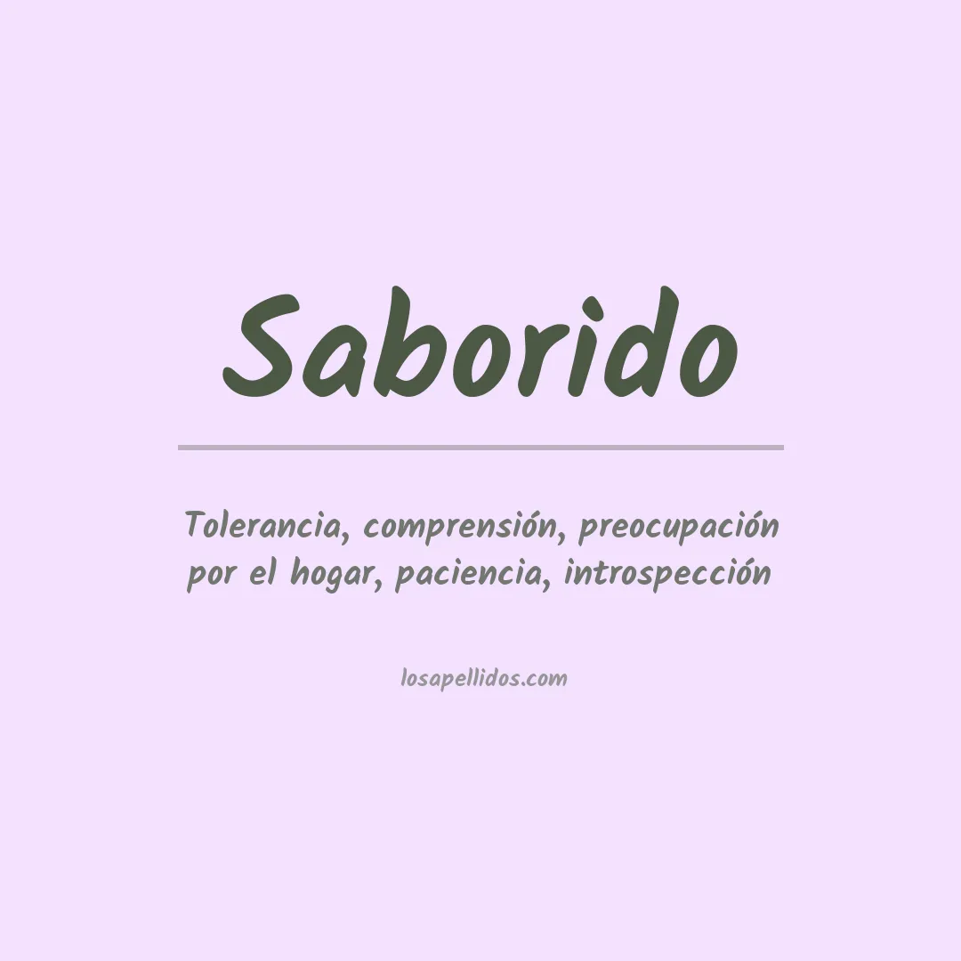 Significado del Apellido Saborido