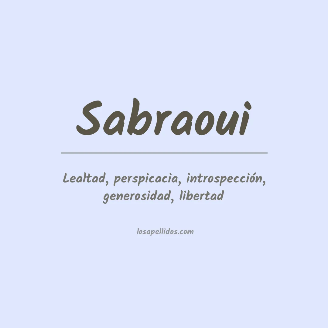 Apellido Sabraoui
