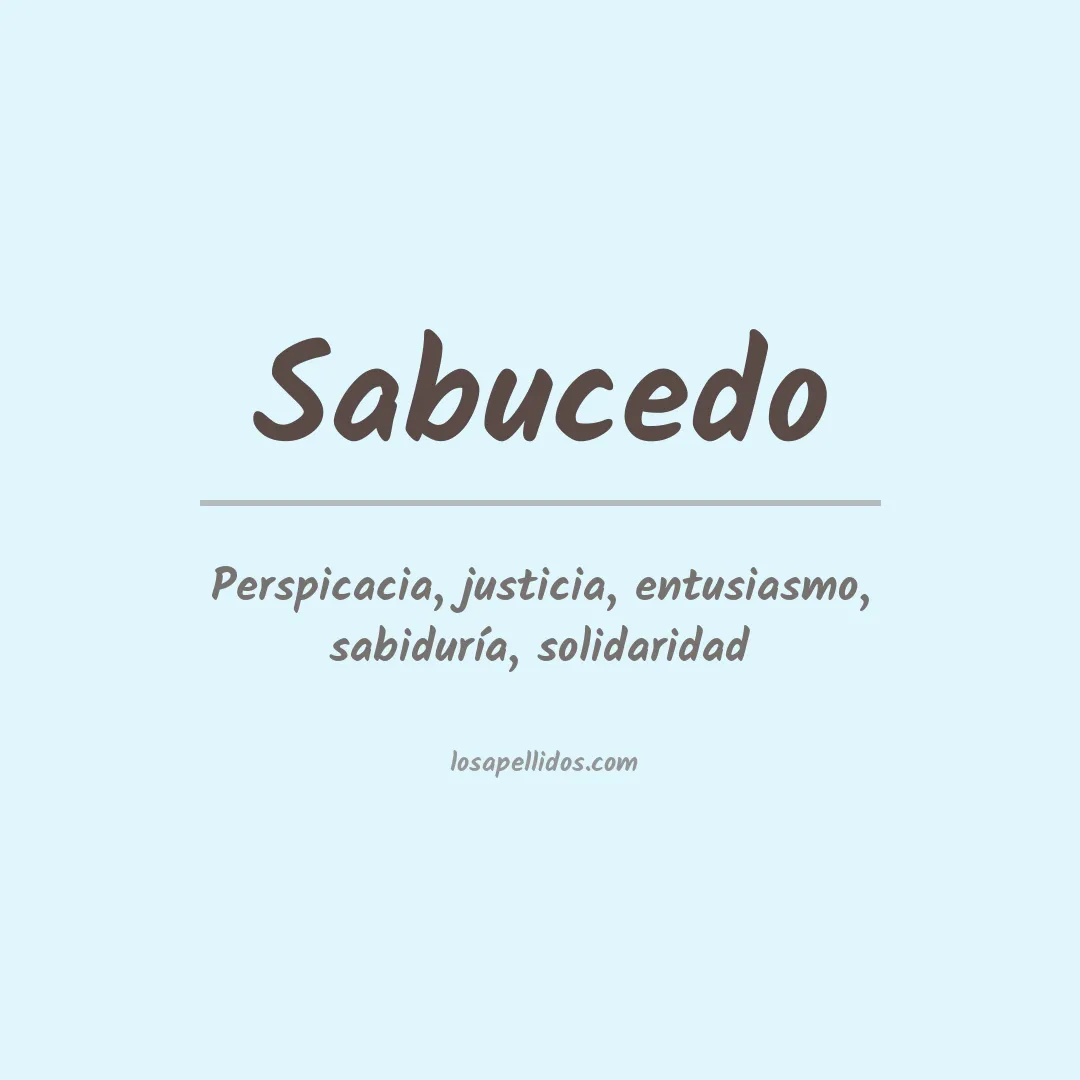 Significado del Apellido Sabucedo