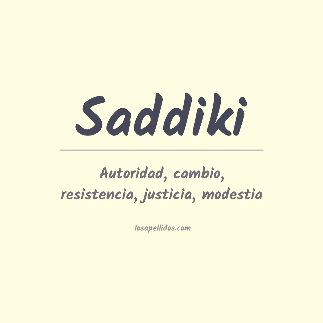 Apellido Saddiki