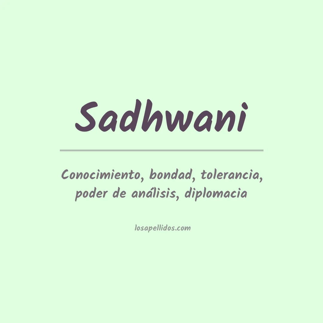 Apellido Sadhwani