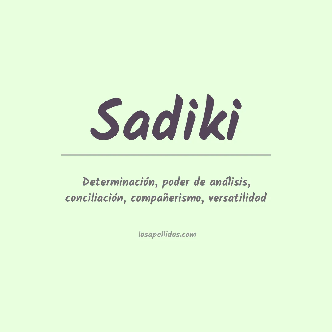Apellido Sadiki