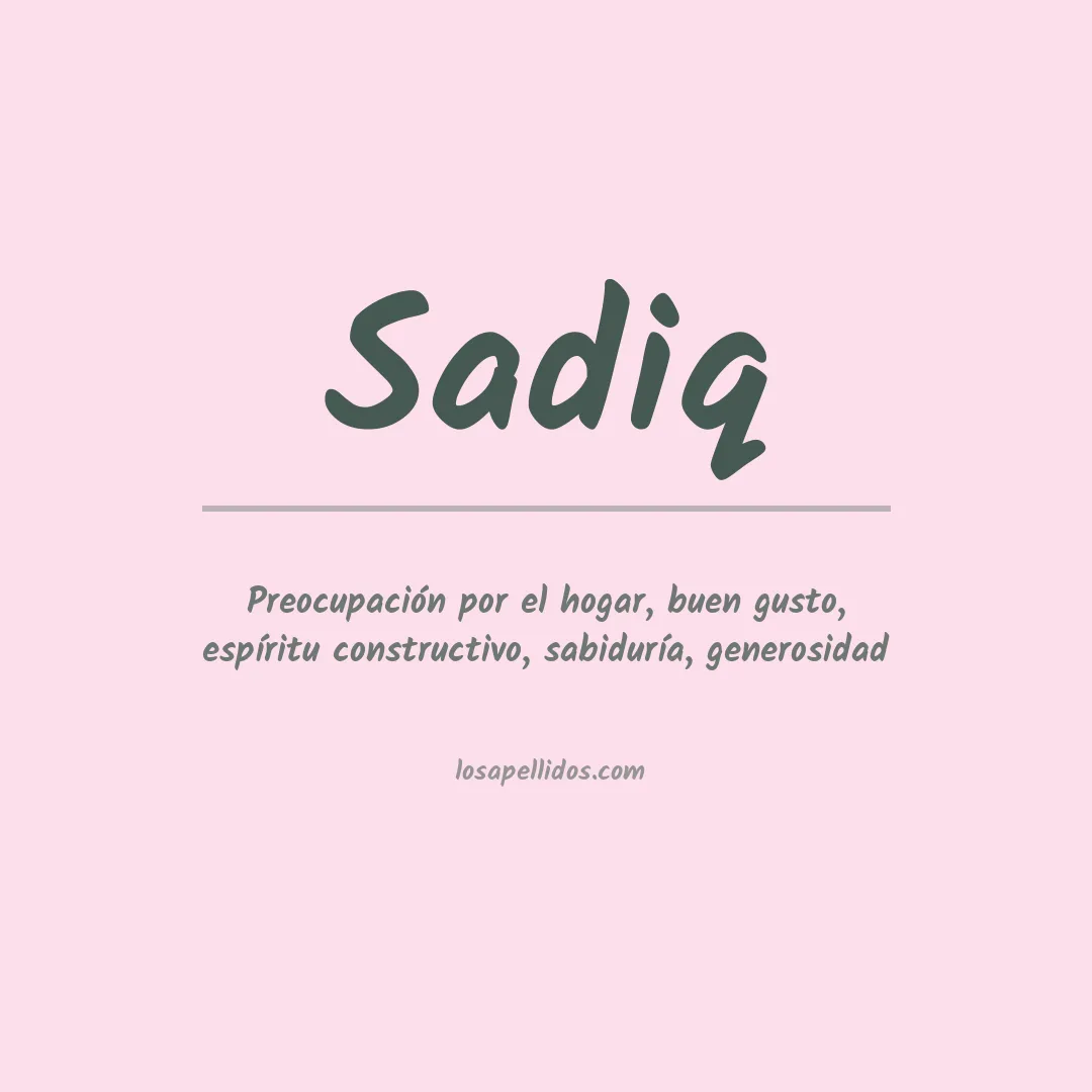 Apellido Sadiq