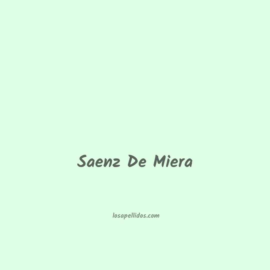 Saenz de miera en chino