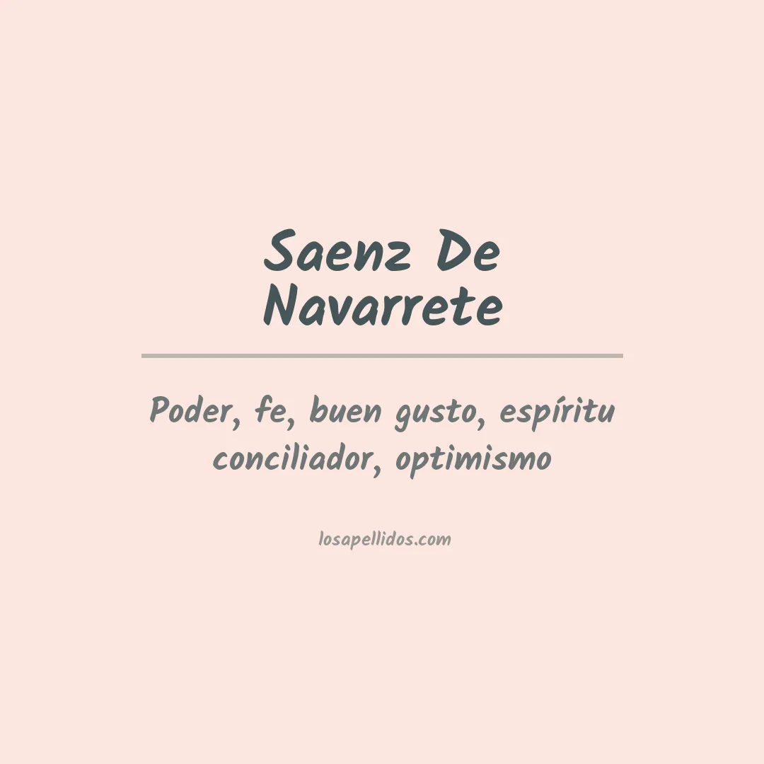 Significado del Apellido Saenz de navarrete