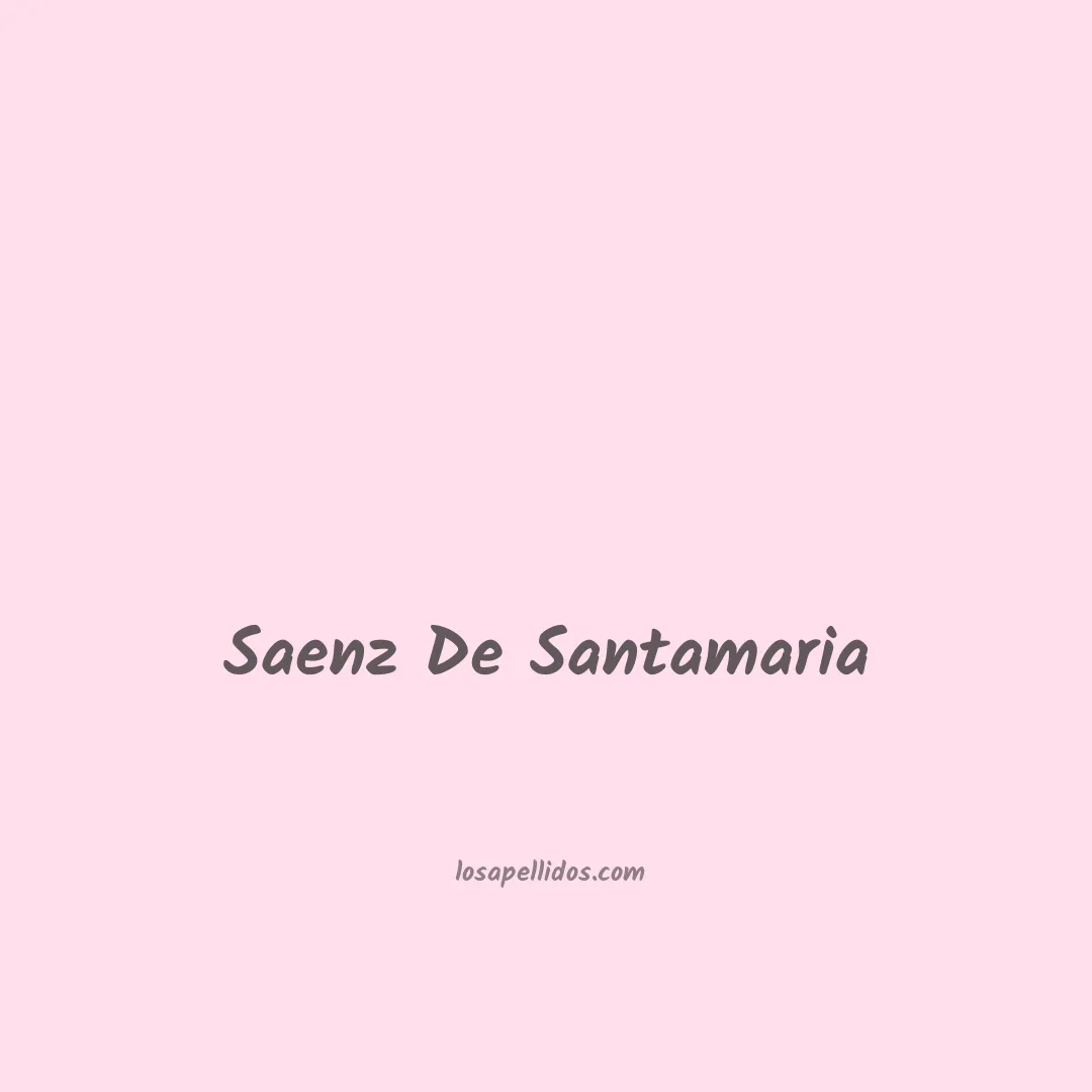 Saenz de santamaria en chino