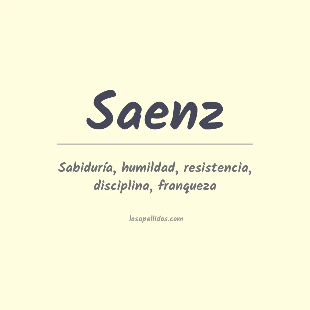 Apellido Sáenz