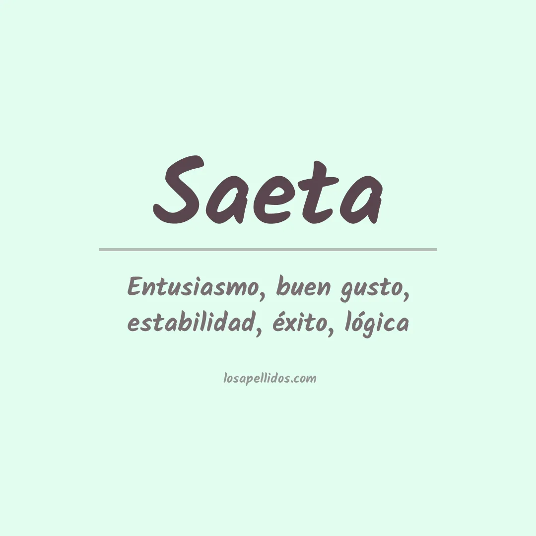 Apellido Saeta
