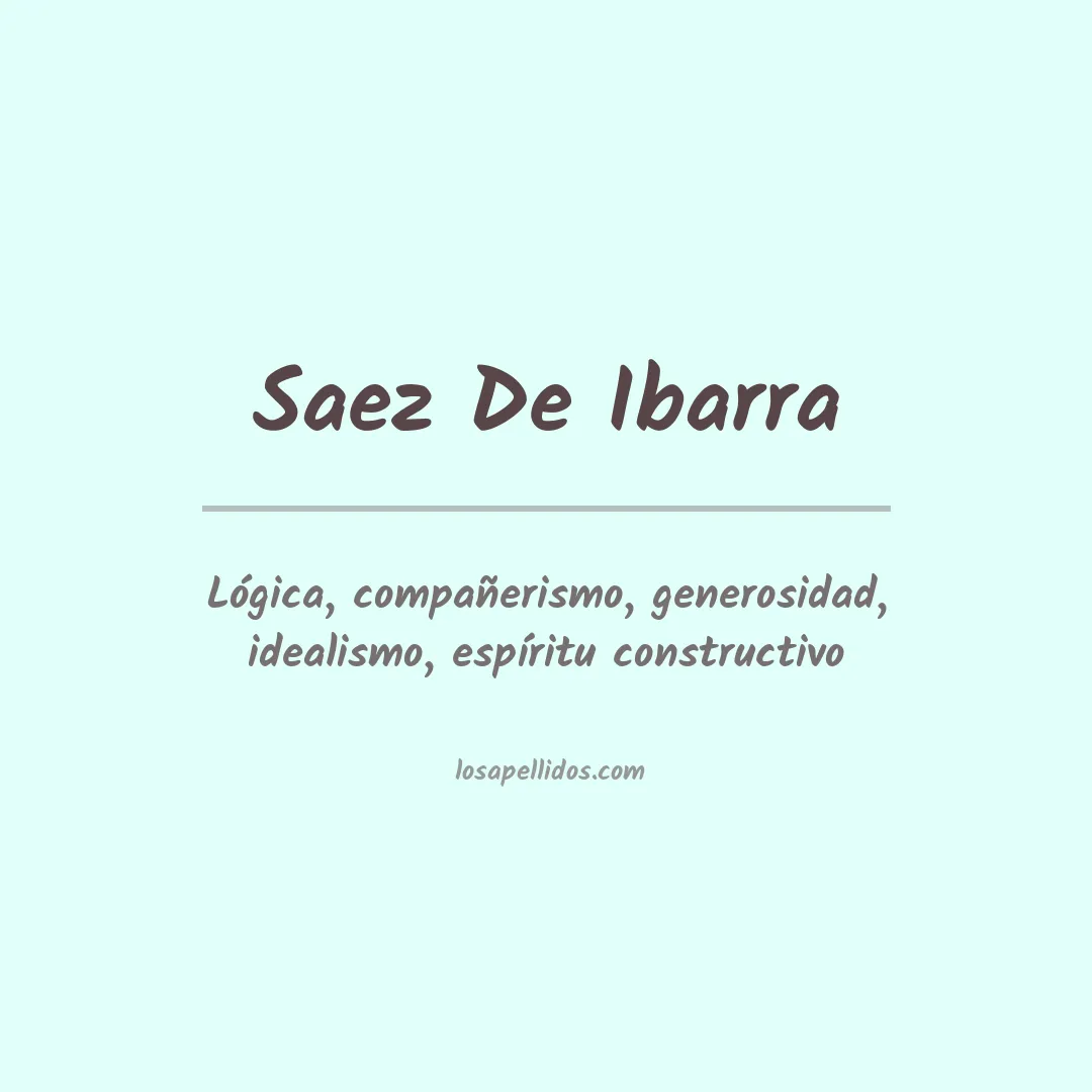 Apellido Saez de ibarra