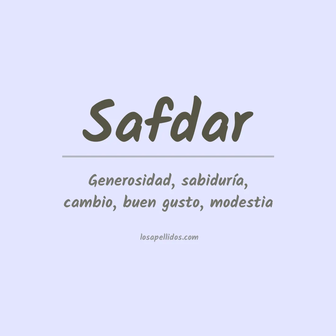 Apellido Safdar
