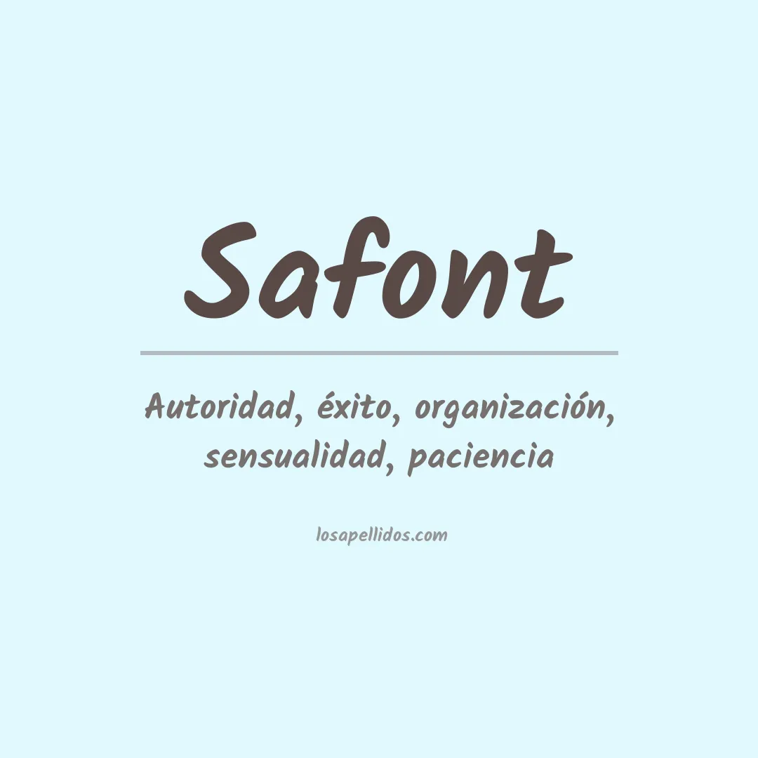 Apellido Safont