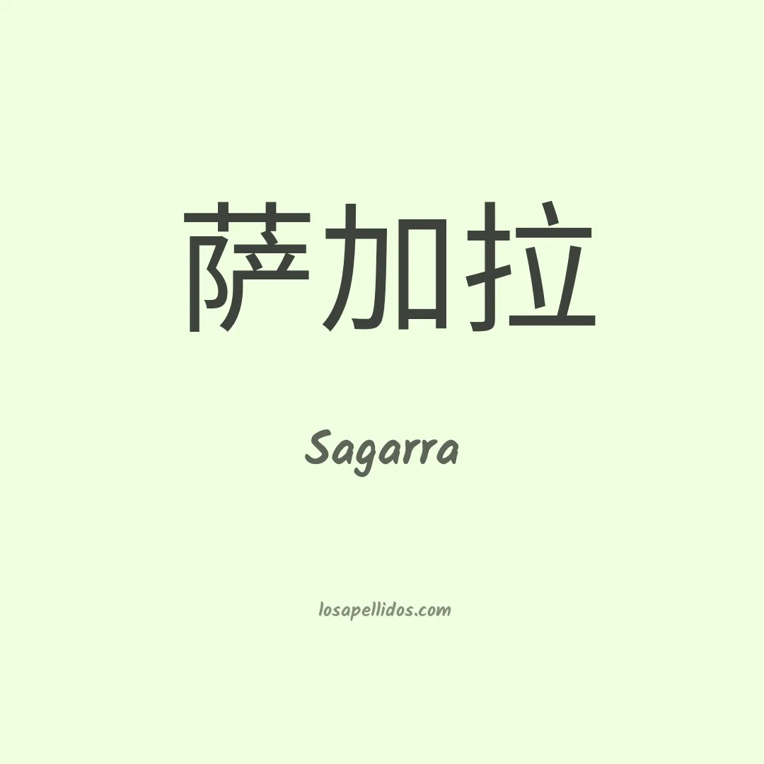 Sagarra en chino