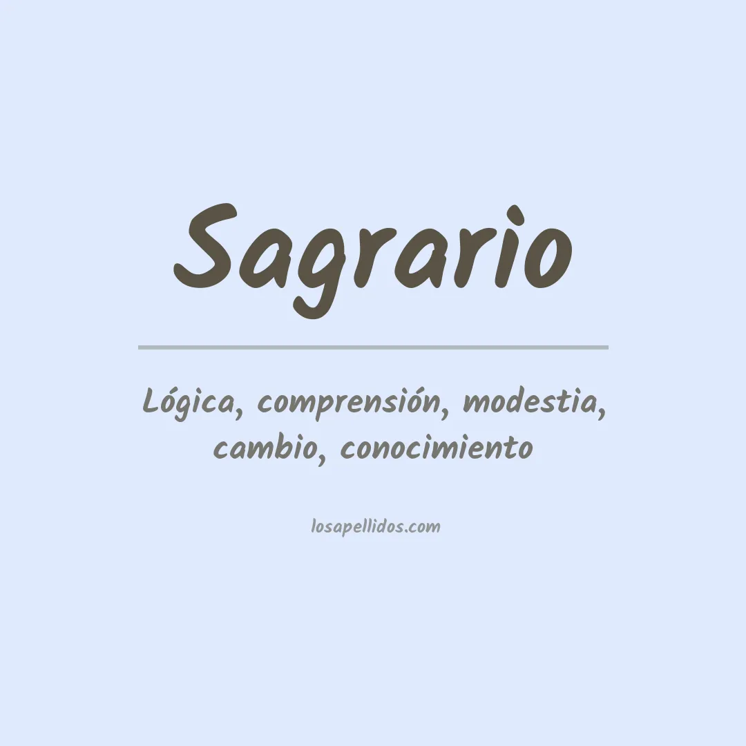 Significado del Apellido Sagrario