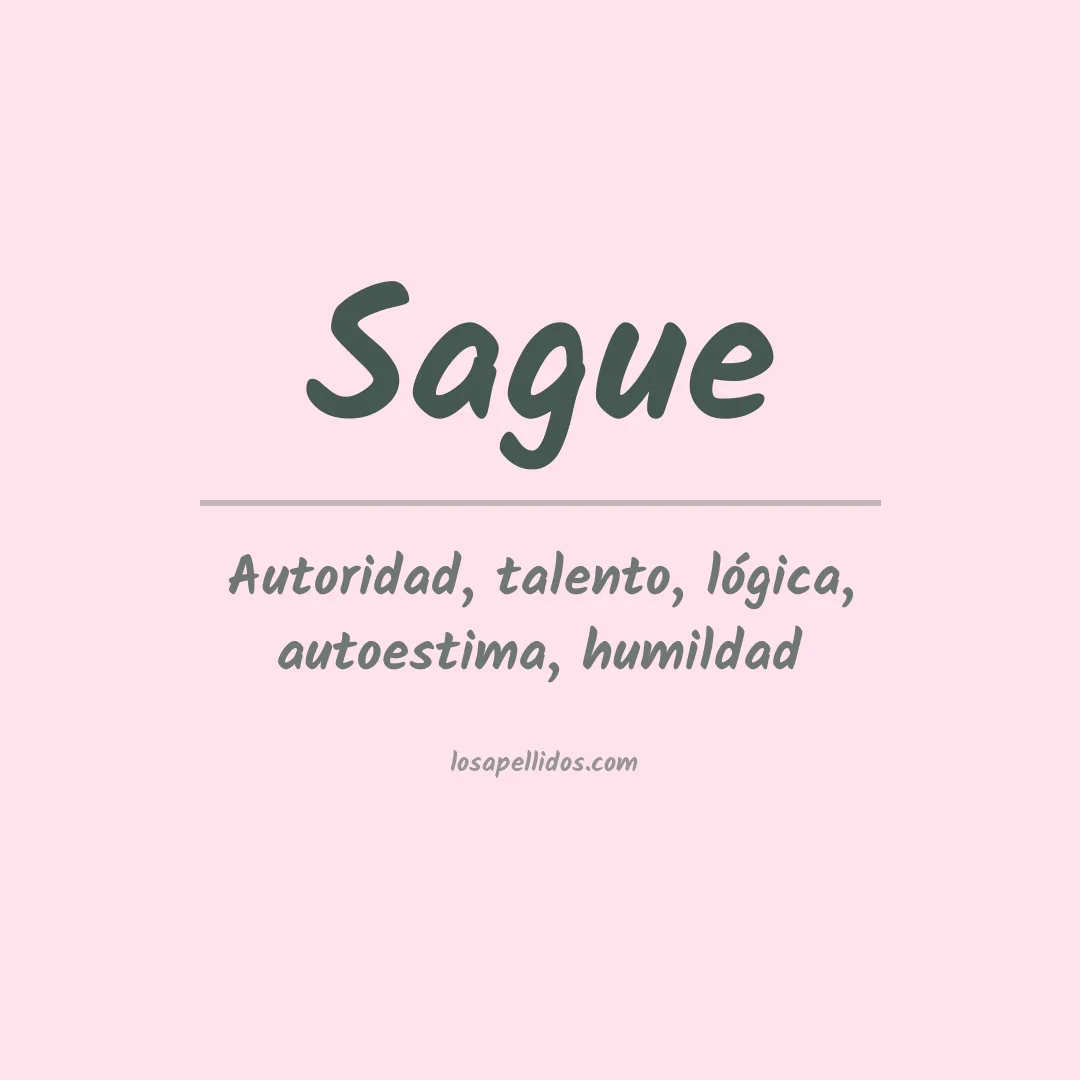 Apellido Sague