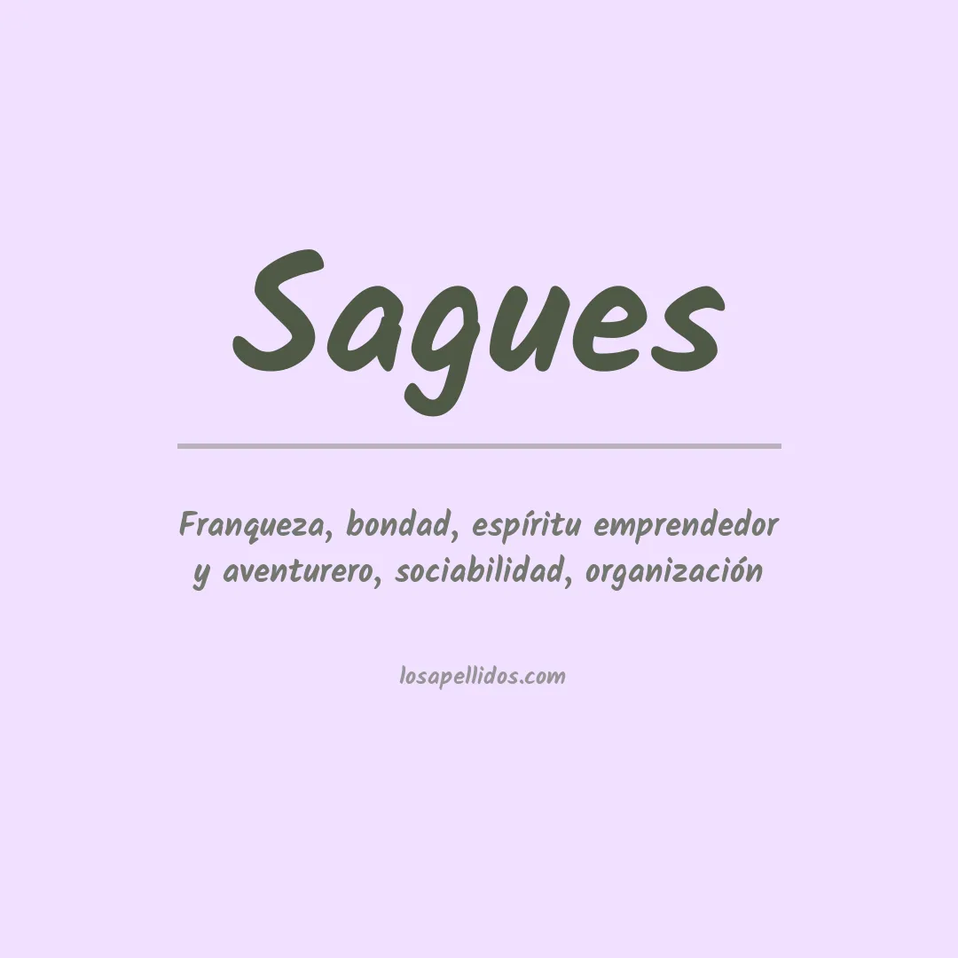 Apellido Sagues