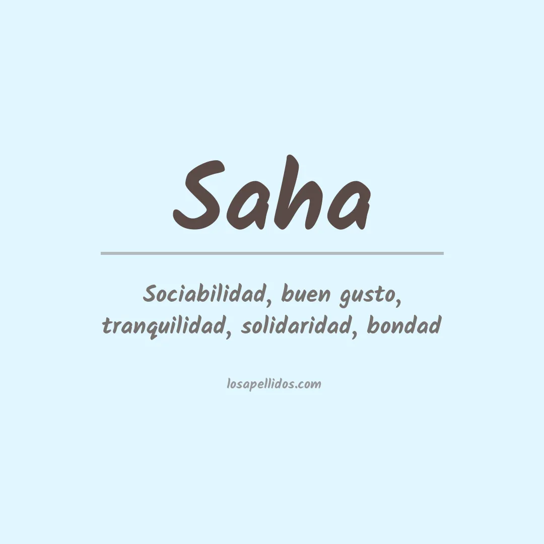 Apellido Saha