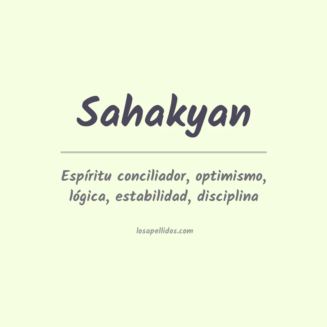 Apellido Sahakyan
