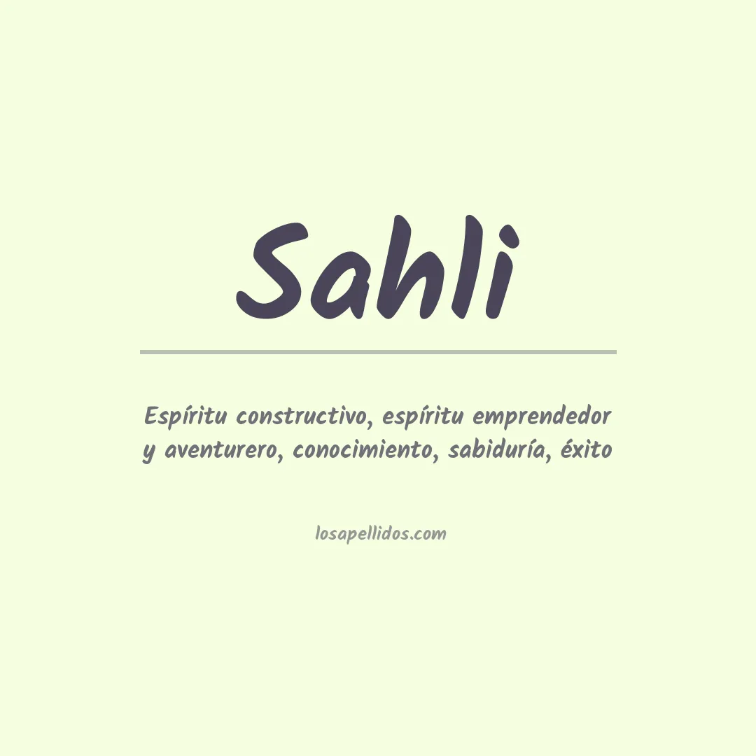 Apellido Sahli