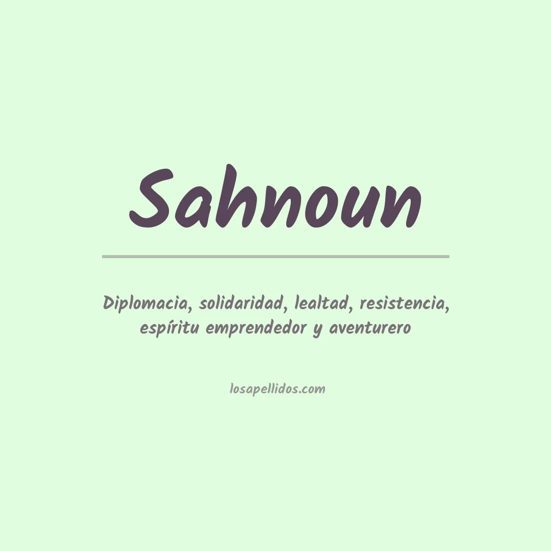 Apellido Sahnoun
