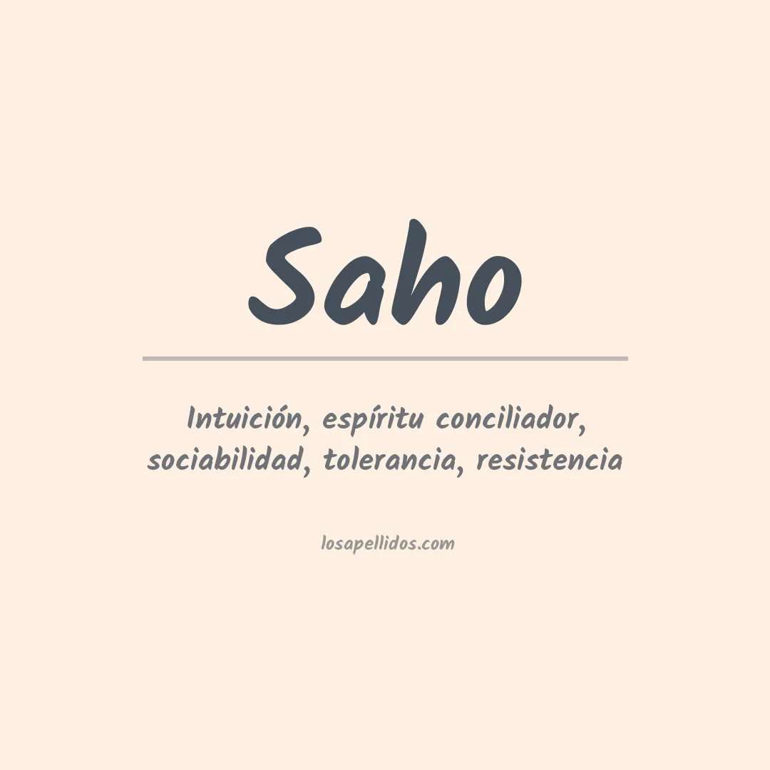 Apellido Saho