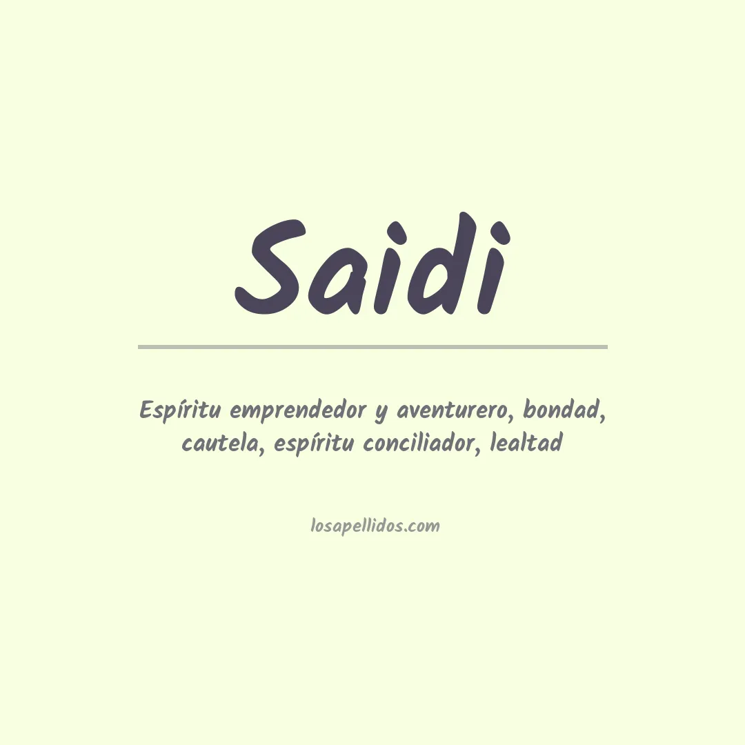 Apellido Saidi