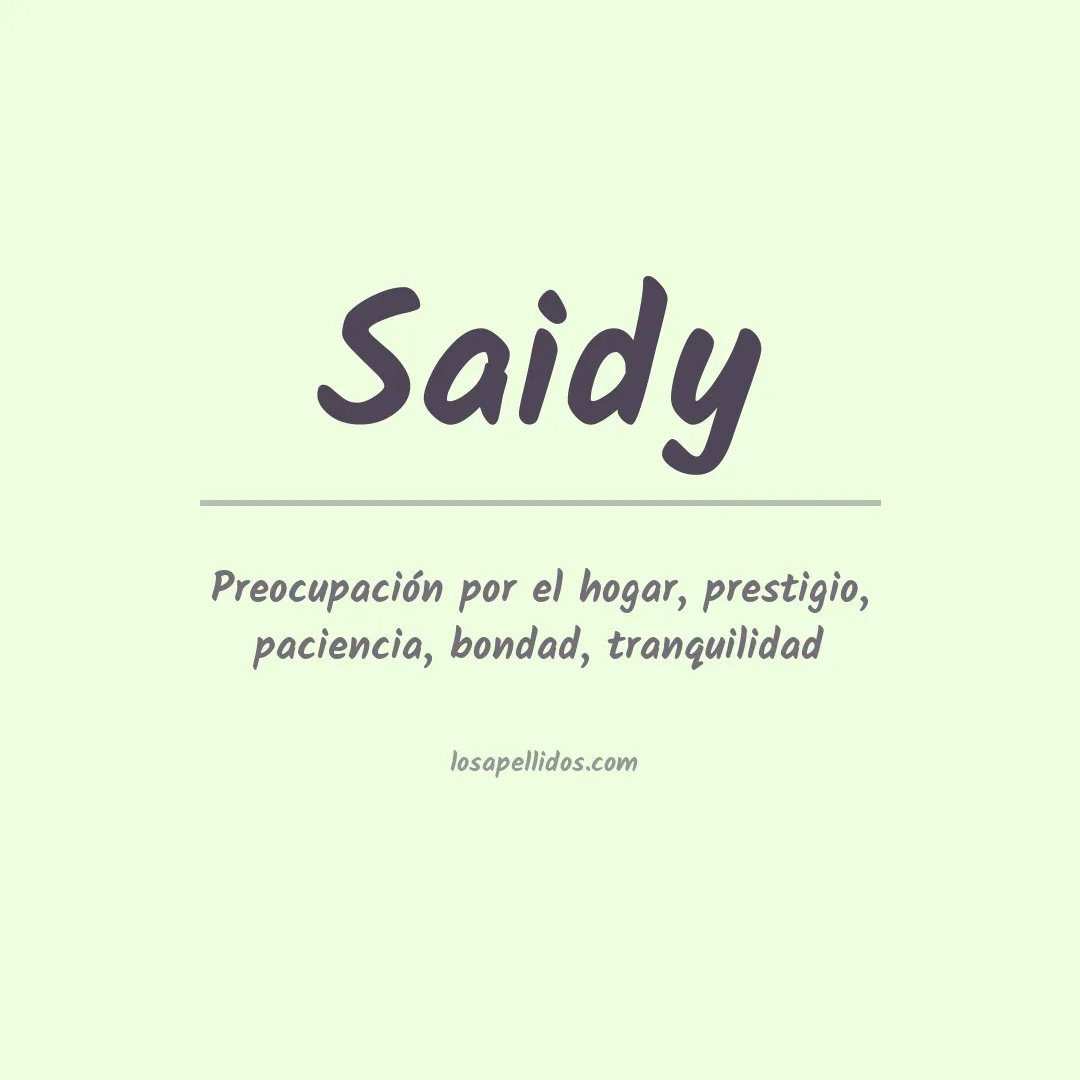 Apellido Saidy
