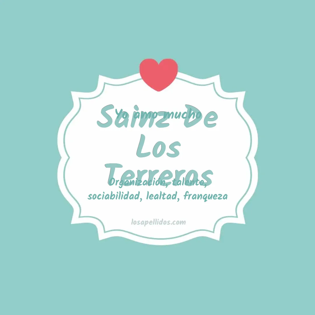 Yo amo mucho Sainz de los terreros