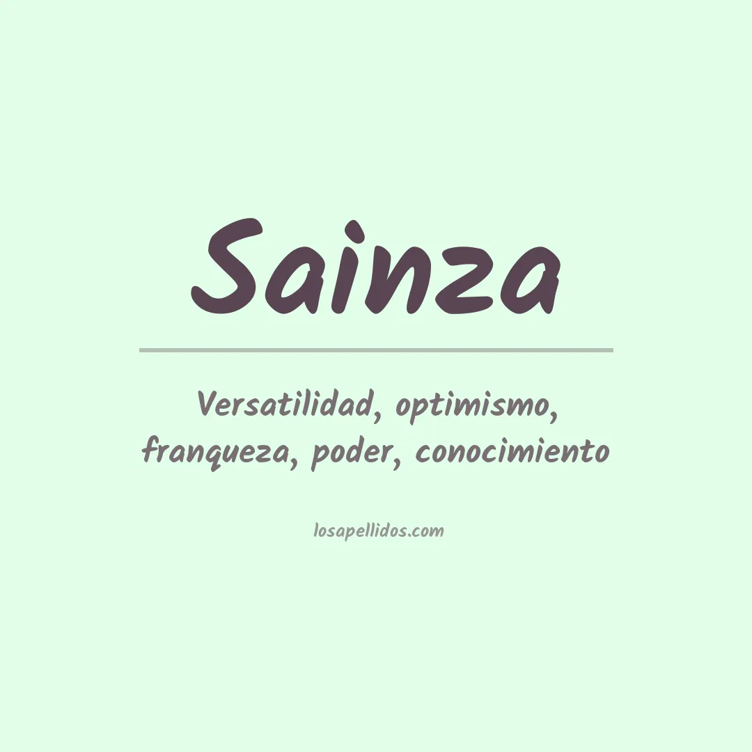 Significado del Apellido Sainza
