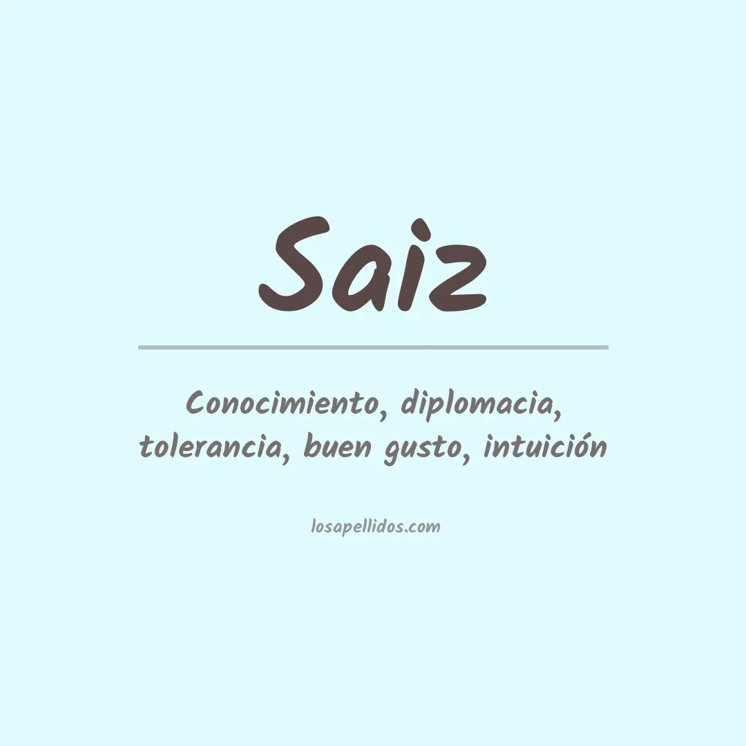 Apellido Sáiz
