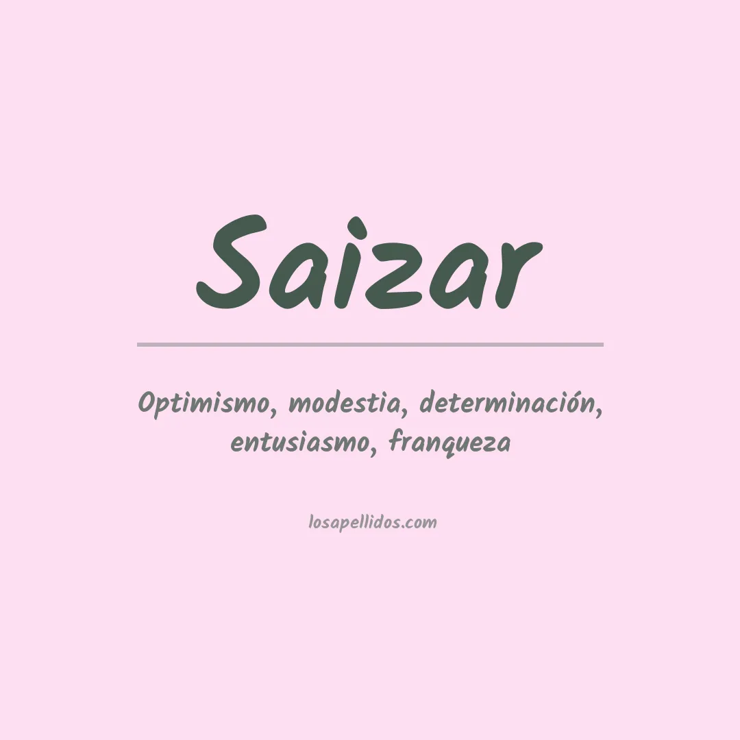 Significado del Apellido Saizar