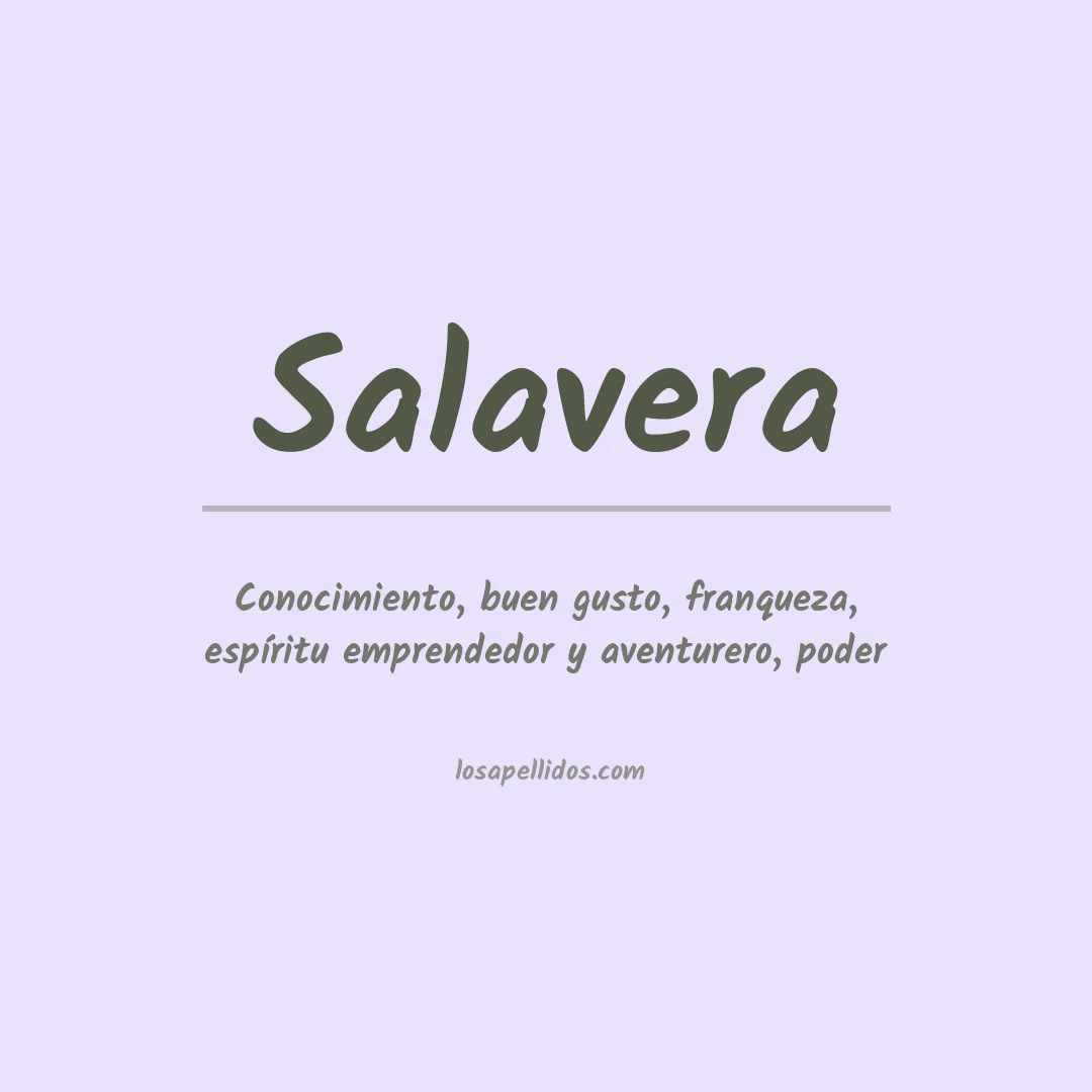 Apellido Salavera
