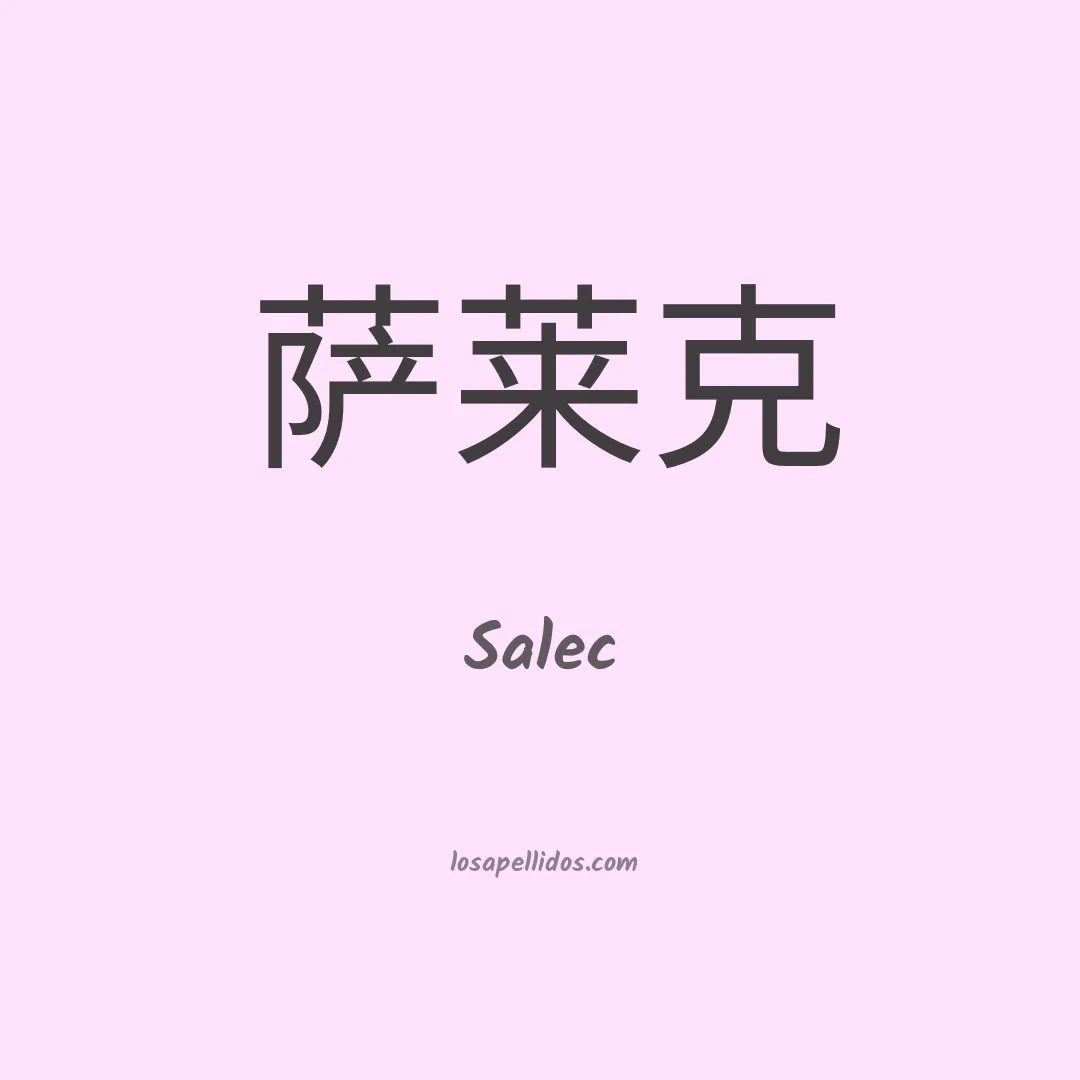 Salec en chino