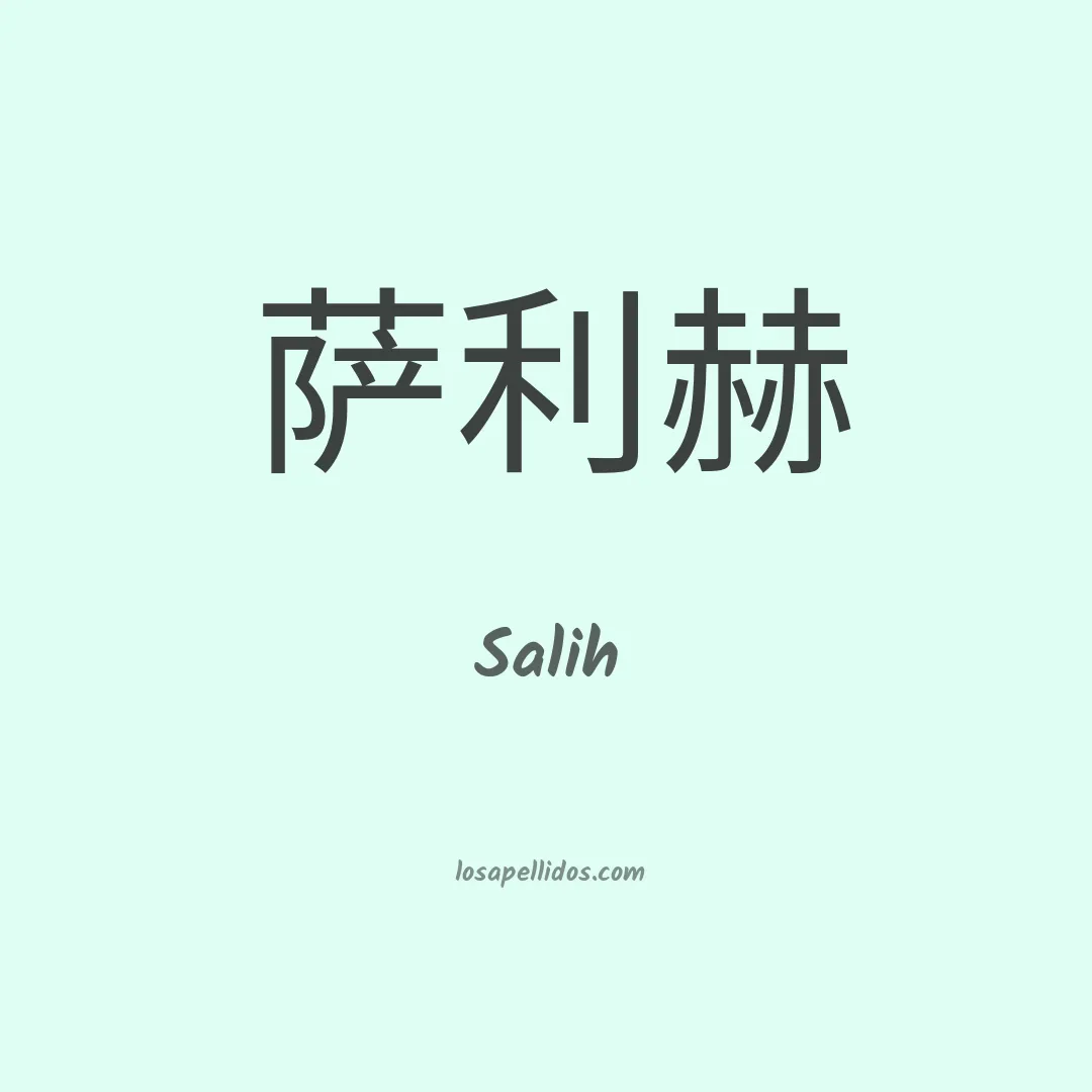 Salih en chino