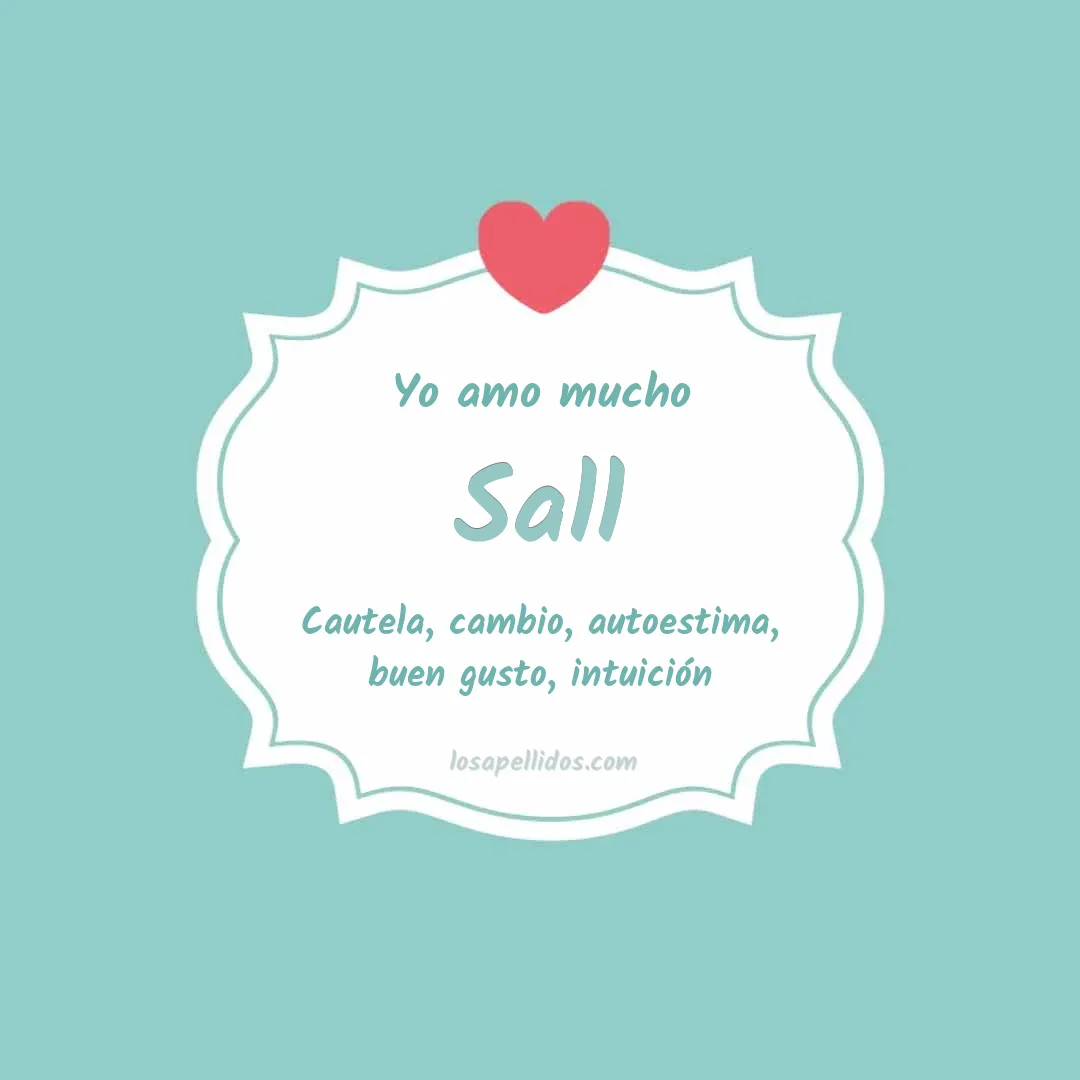 Yo amo mucho Sall