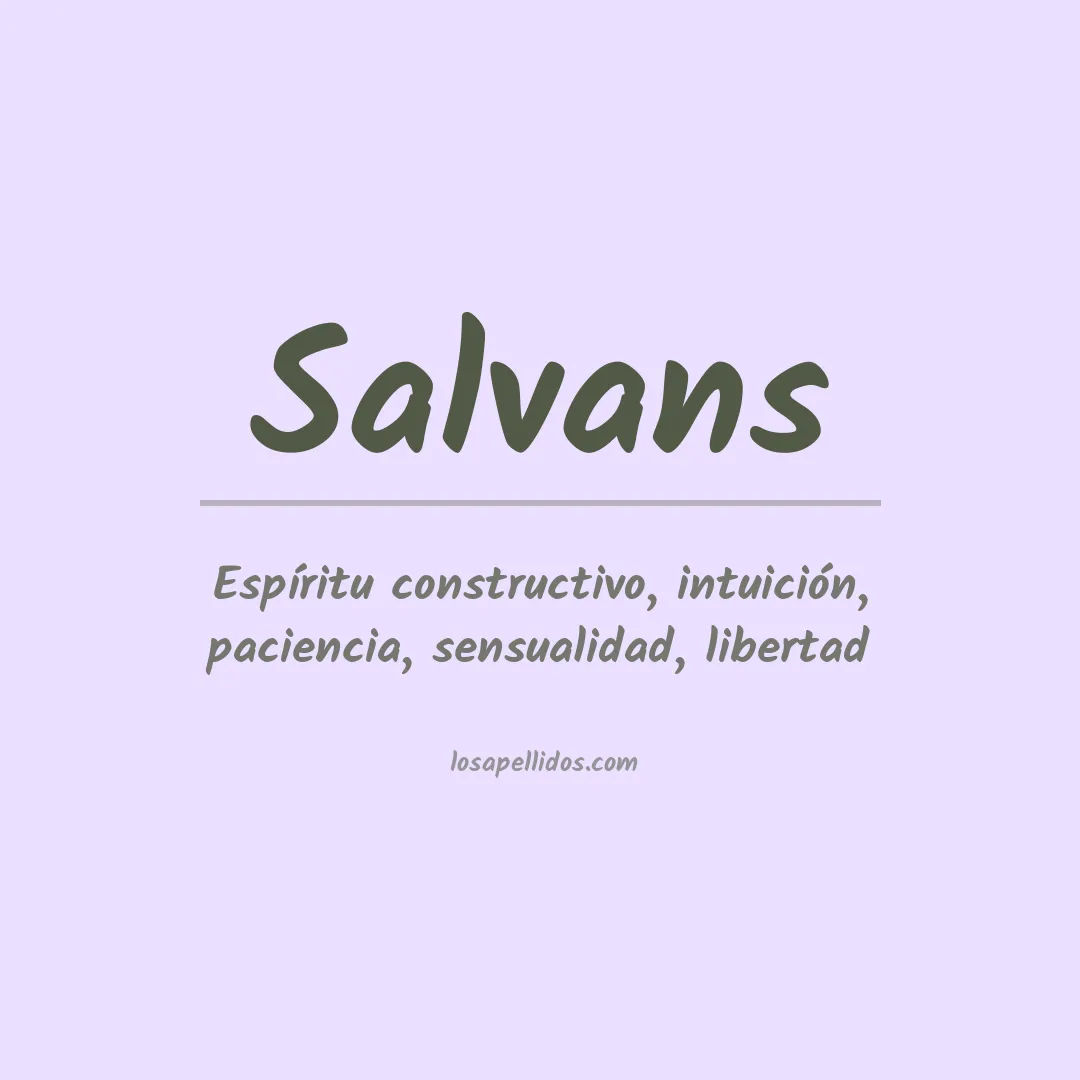 Apellido Salvans