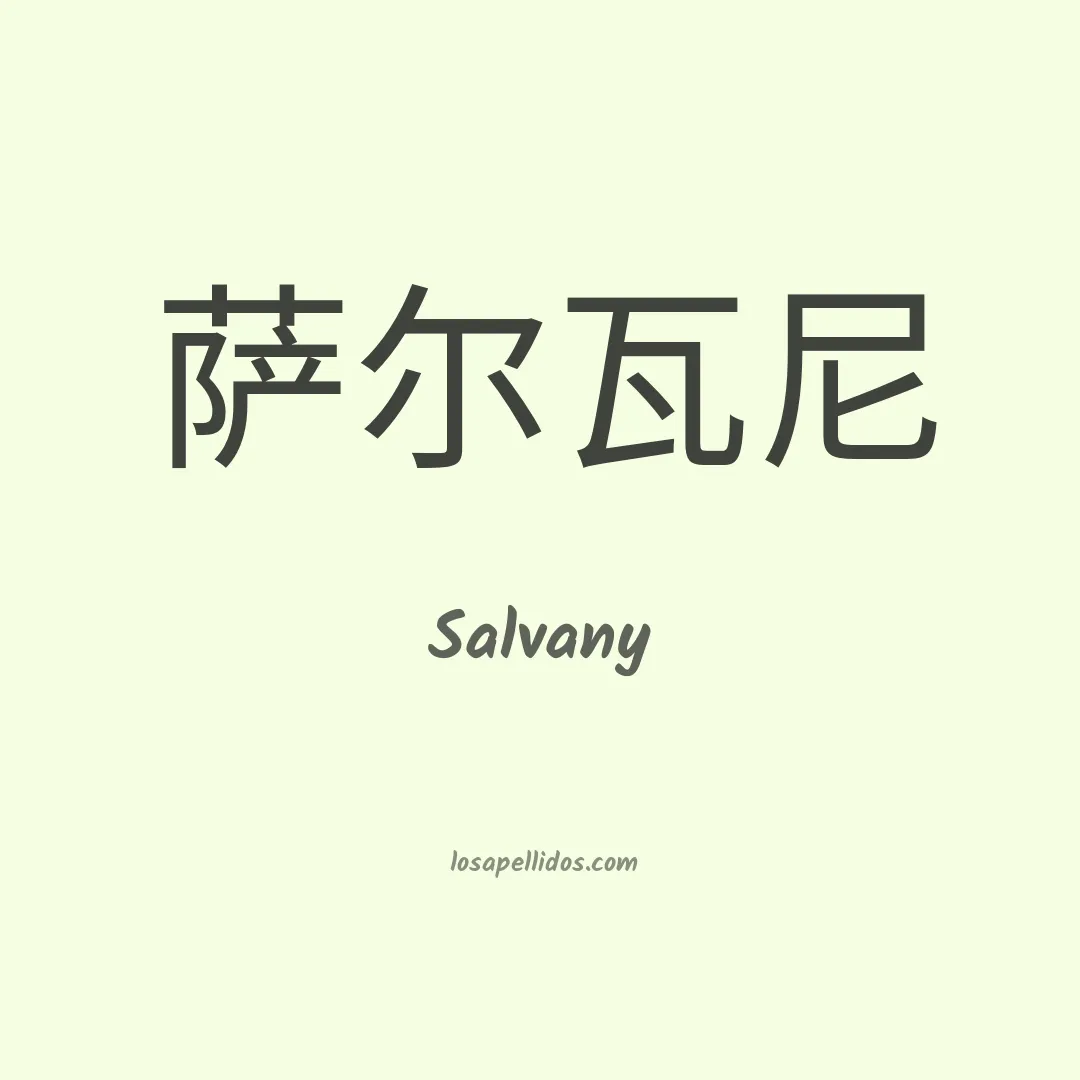 Salvany en chino