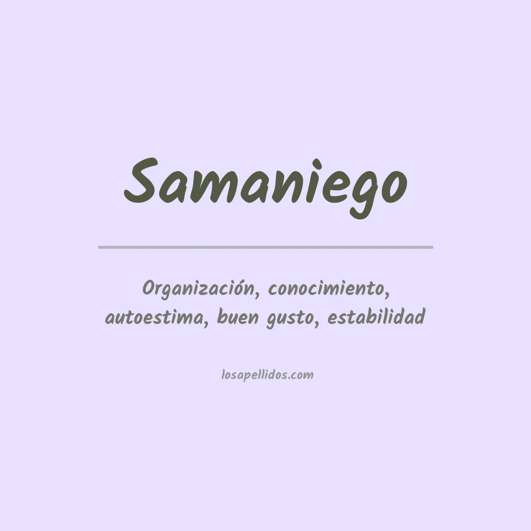 Apellido Samaniego