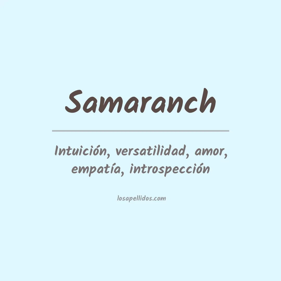 Apellido Samaranch