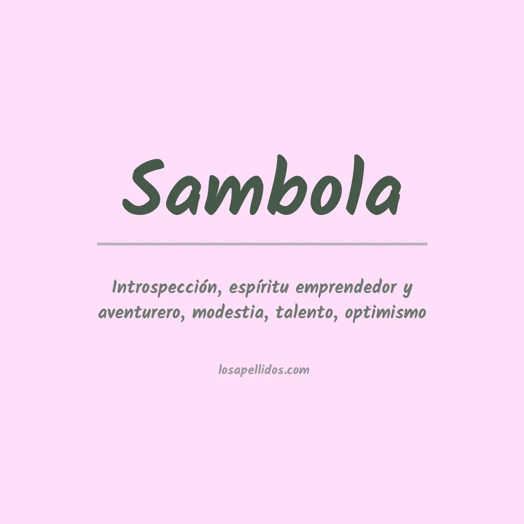 Apellido Sambola