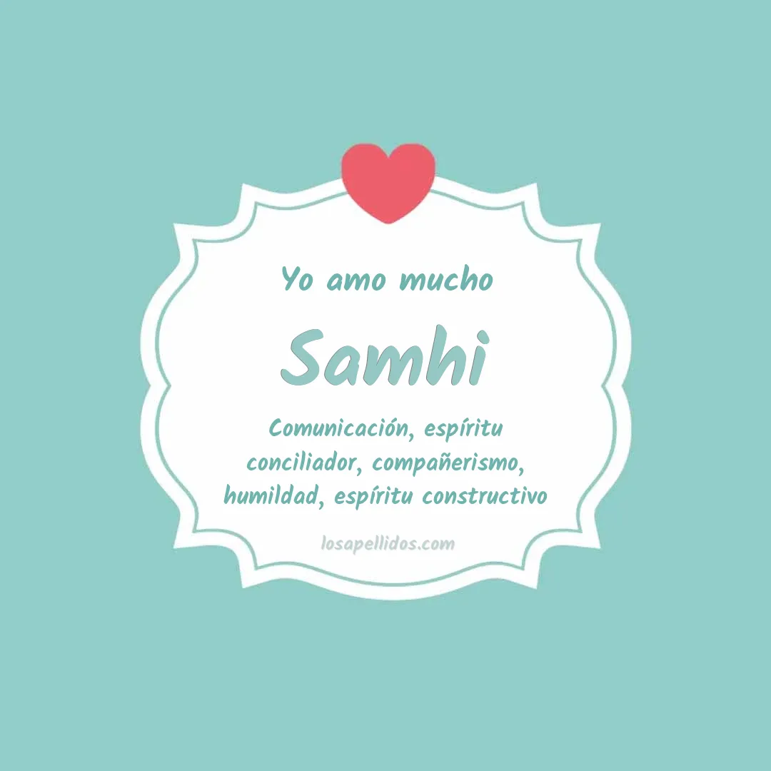 Yo amo mucho Samhi