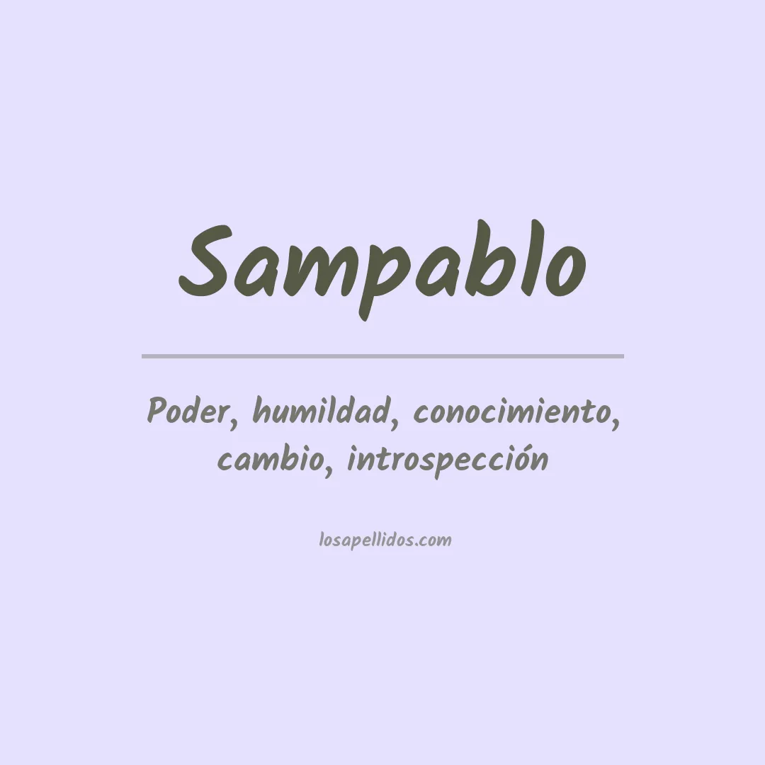 Significado del Apellido Sampablo