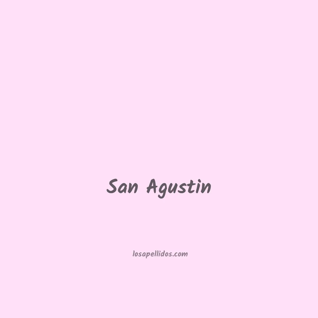 San agustin en chino
