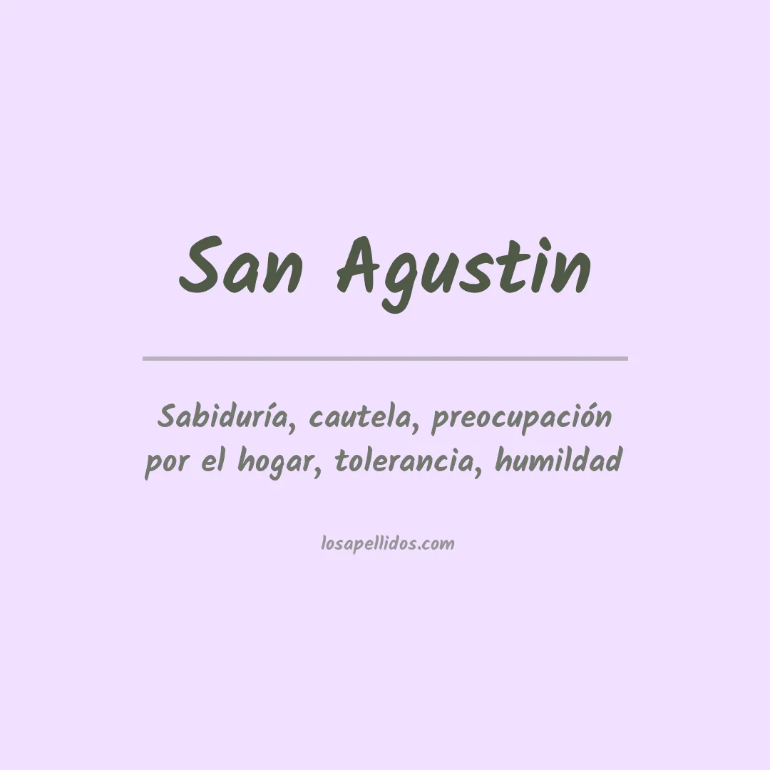 Apellido San agustin