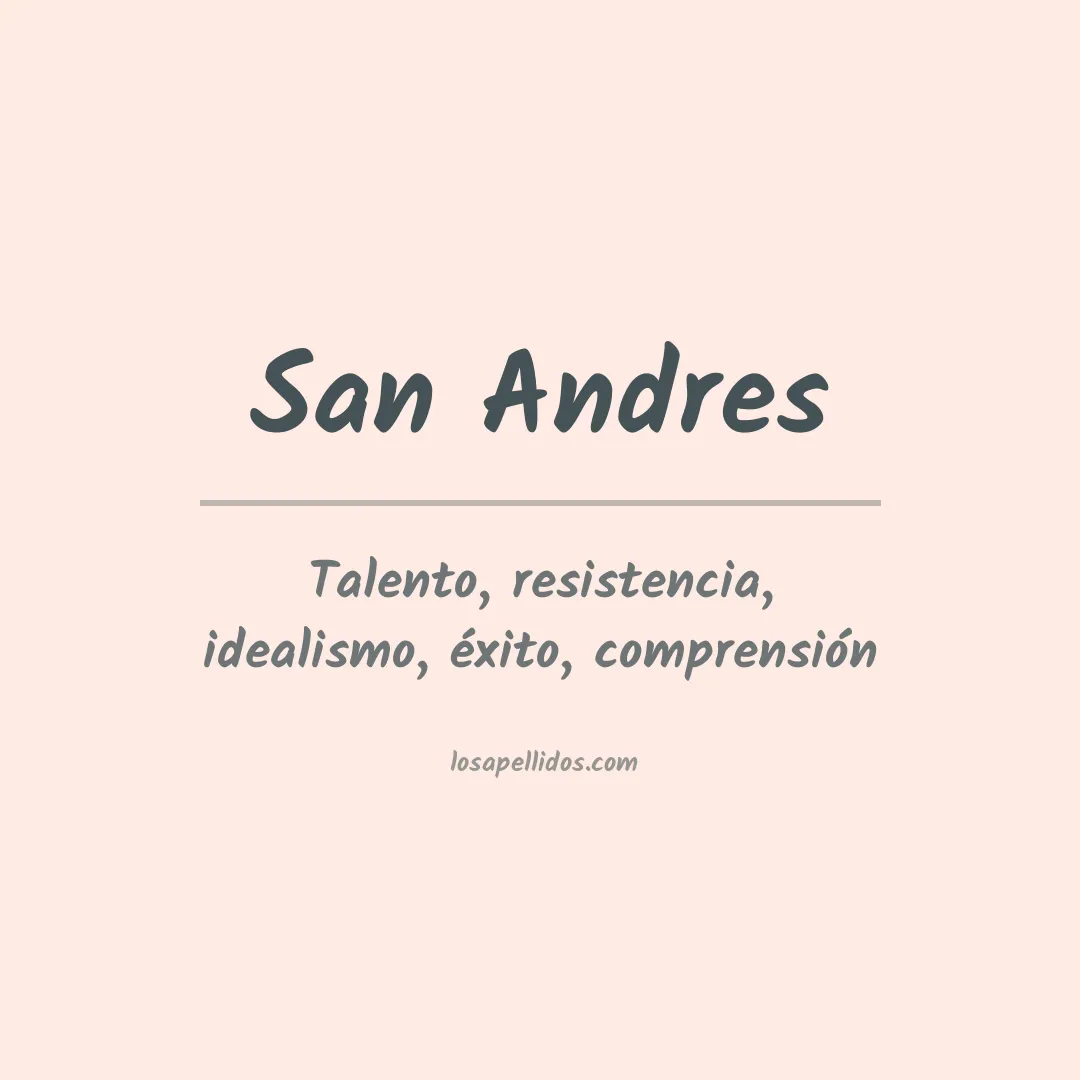 Significado del Apellido San andres