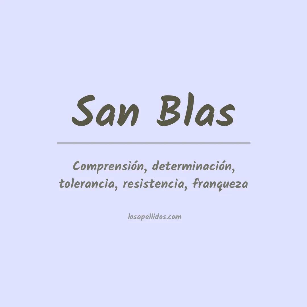 Significado del Apellido San blas