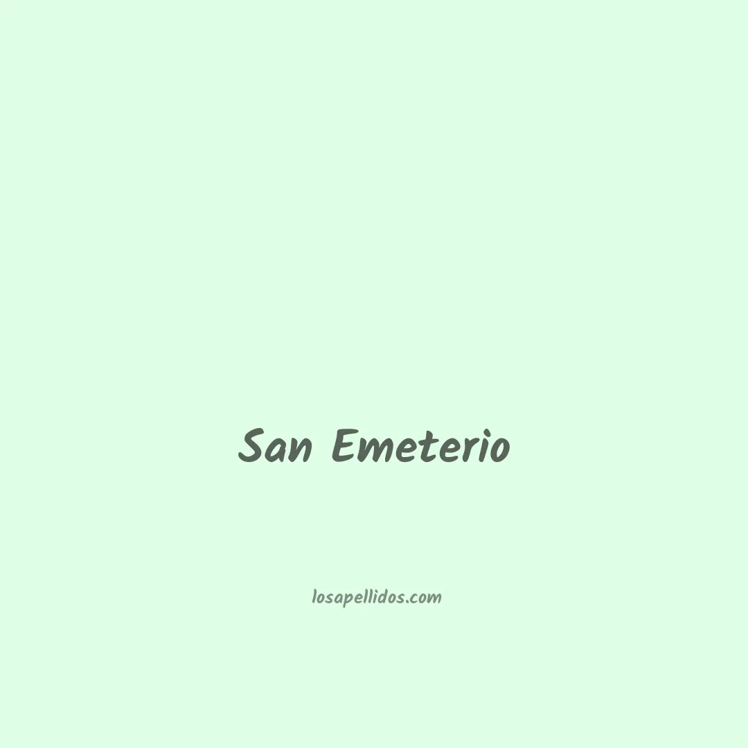 San emeterio en chino