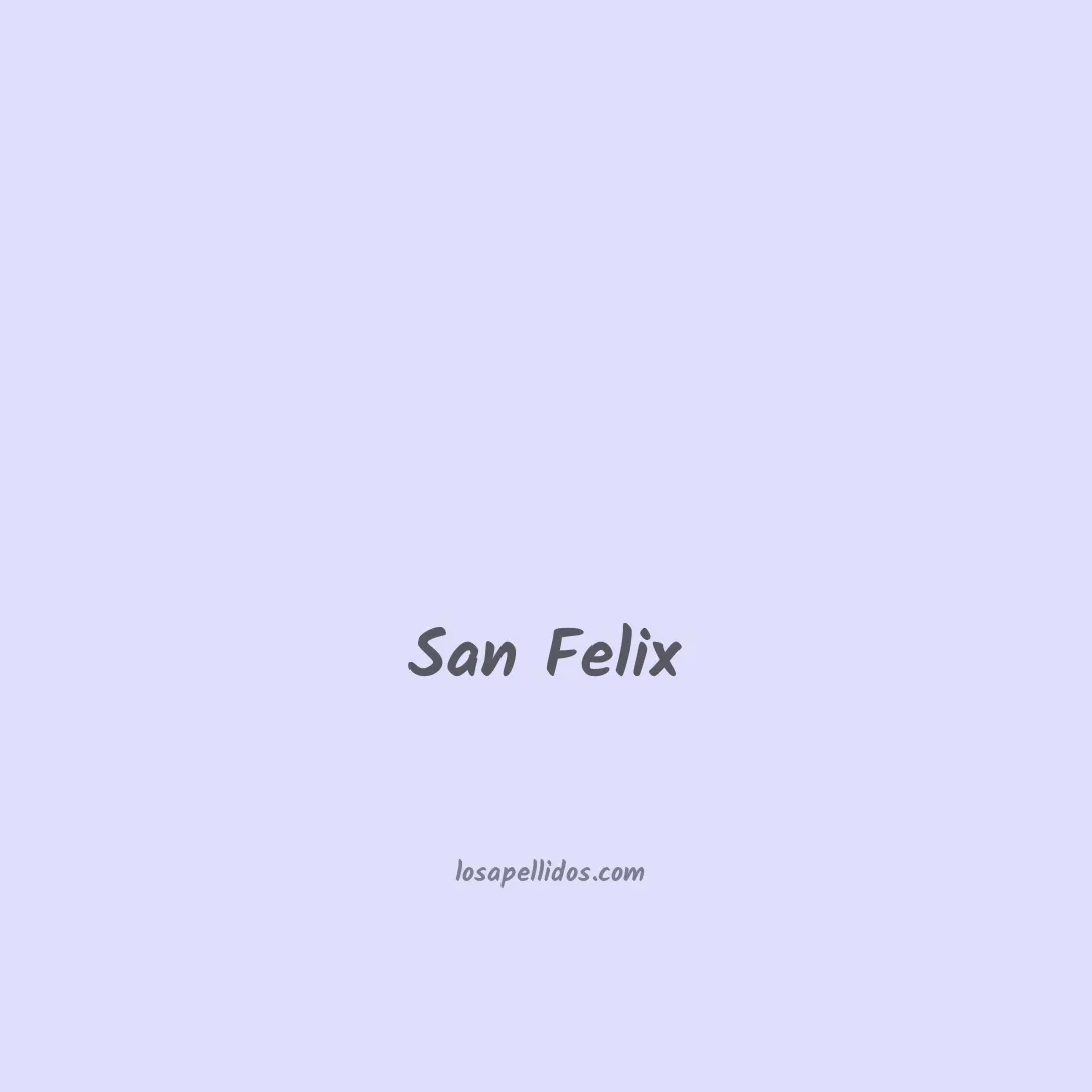 San felix en chino