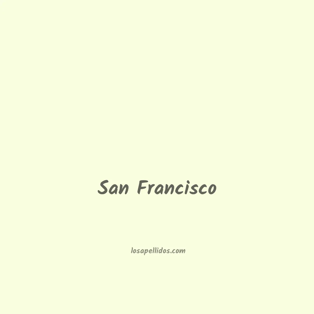 San francisco en chino