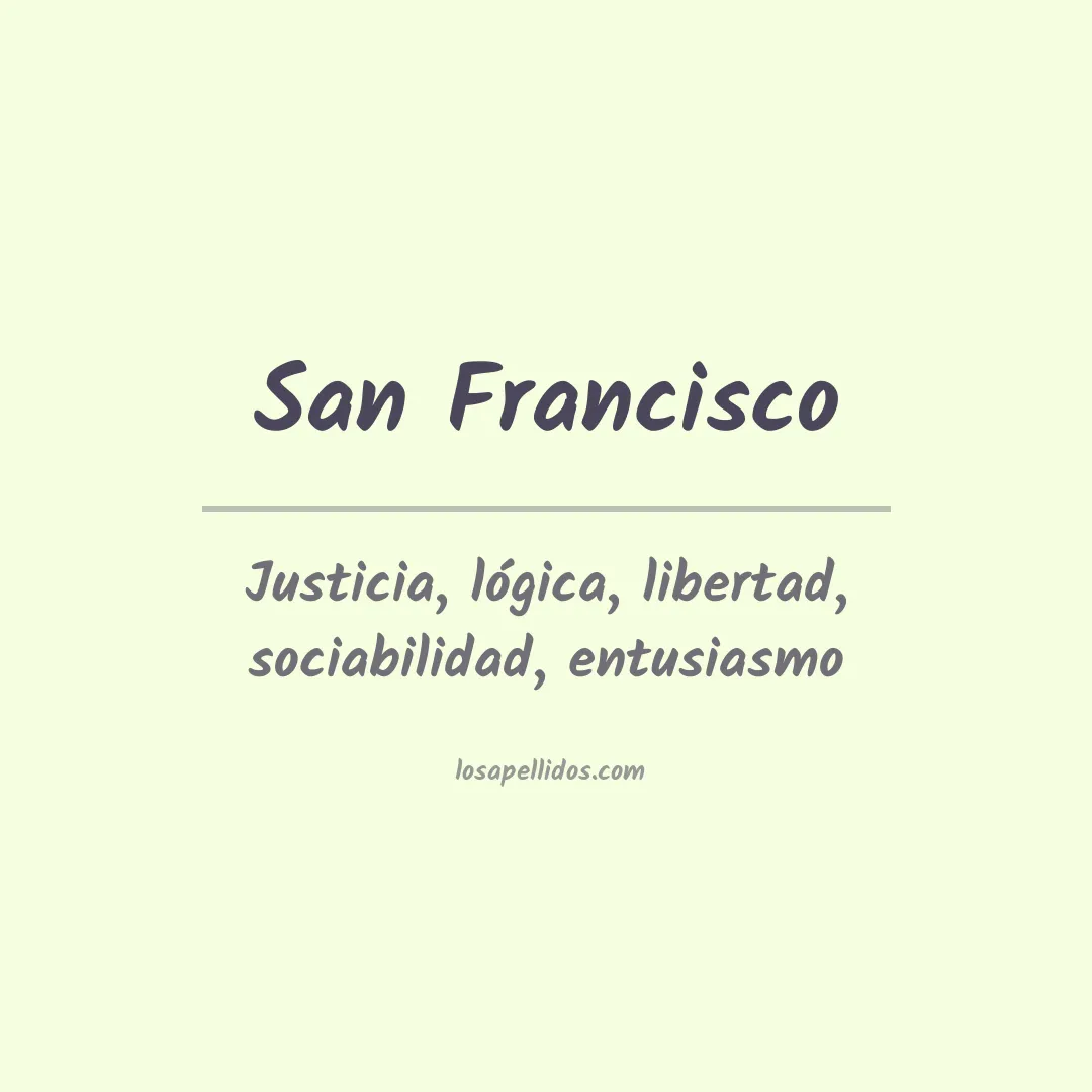 Significado del Apellido San francisco